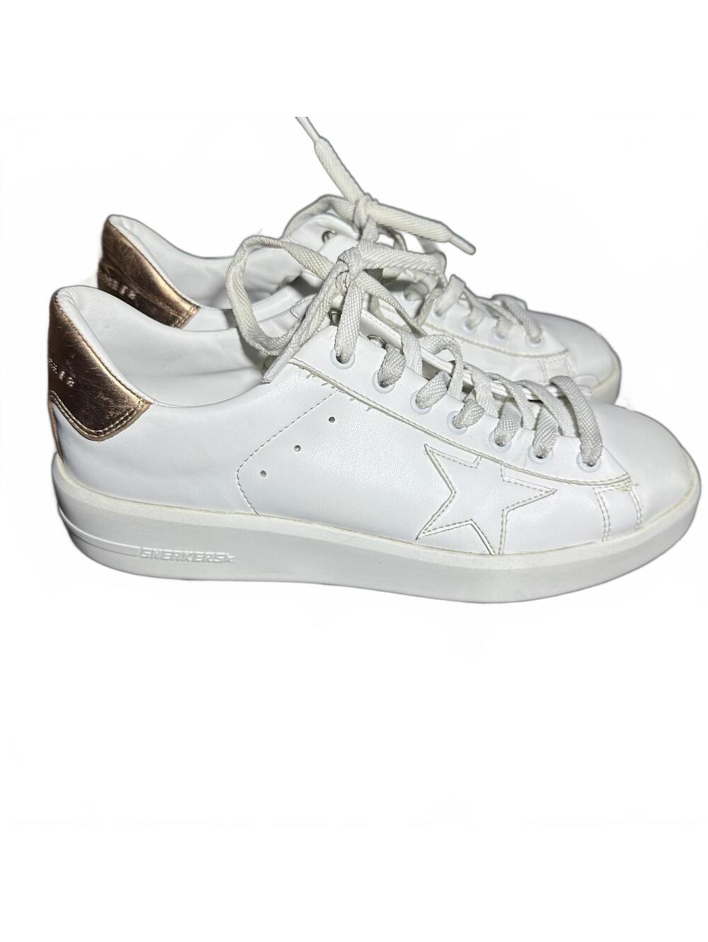 Golden Goose Purestar White Bronze Metallic  Womens 9 US 39 EU